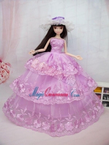 The Most Amazing Pink Dress With Embroidery Made To Fit the Barbie Doll