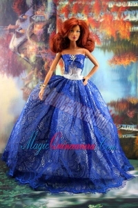Fashion Royal Blue Dress For Barbie Doll
