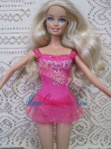 Sexy Short Handmade Mini-length Embroidery With Beading Party Dress For Barbie Doll
