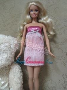 Sexy Short Mini-length Dress With Sequin Made To Fit the Barbie Doll