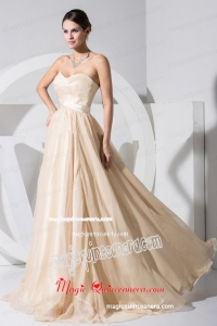 Champagne Sweetheart Neckline Chiffon Brush Train 2013 Mother Dress