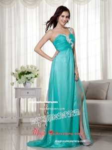 High Slit One Shoulder Turquoise Mother for 2015