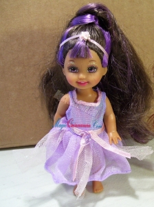 Cute Party Dress With Purple Tulle Made to Fit the Barbie Doll