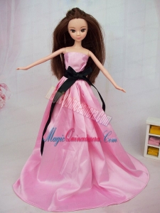 Sweet Satin Pink A Line Made to Fit the Barbie Doll