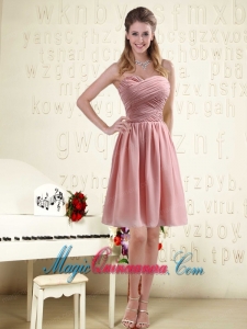 Fitted Sweetheart Empire Chiffon Dama Dresses with Ruching