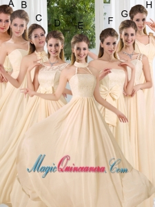 Empire Ruching 2015 Floor Length Dama Dress