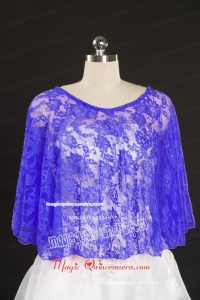 Lace Hot Sale 2015 Purple Wraps with Beading