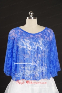 Royal Blue Lace Hot Sale 2015 Wraps with Beading