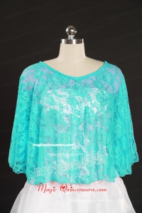 Turquoise Beading Lace Hot Sale Wraps for 2015