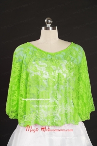 Elegant Spring Green Beading Lace Hot Sale Wraps for 2015