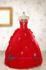 2015 Unique Sweetheart Quinceanera Dresses with Appliques