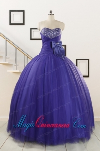 2015 Elegant Sweetheart Quinceanera Dresses with Bowknot