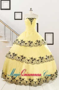 Cheap Ball Gown Quinceanera Dress with Appliques