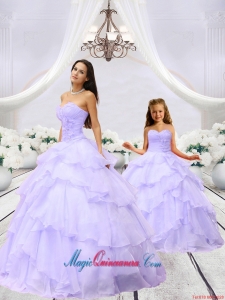 2015 Unique Beading and Ruching Princesita Dress in Lavender