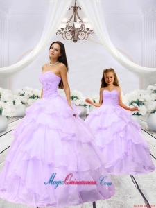 Affordable Beading and Ruching Lilac Princesita Dress for 2015