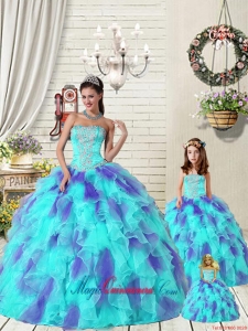 Exquisite Ruffles and Beading Multi-color Princesita Dress for 2015