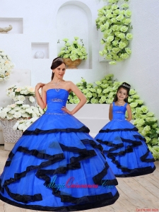 Most Popular Beading and Ruching Royal Blue Princesita Dress for 2015