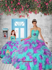 2015 New Style Multi-color Princesita Dress with Appliques and Ruffles