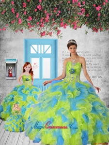 Classical Appliques and Ruffles Multi-color Princesita Dress