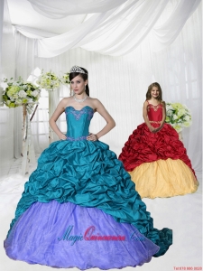 Discount Appliques Brush Train Blue and Purple Princesita Dress