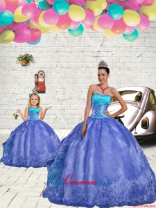 Most Popular Blue Princesita Dres with Beading and Embroidery for 2015