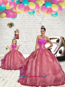 Pretty Beading and Embroidery Princesita Dress in Rust Red for 2015