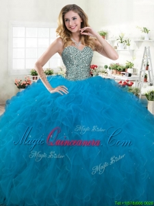 Best Selling Big Puffy Quinceanera Dress with Beading and Ruffles
