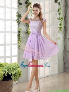 2015 Chiffon Mother Dress with Ruching Bowknot