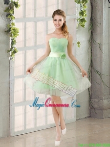 A Line Sweetheart Lace Up Mother of the Bride Dresses in Apple Green