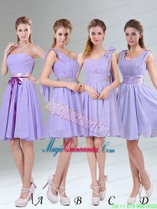 Classical Lavender Princess Mini Length Mother of the Bride Dresses with Ruching