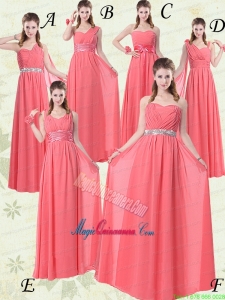 Exquisite Watermelon Mother Dresses with Ruch and Beading