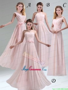 Most Beautiful Chiffon Light Pink Empire Mother of the Bride Dresses with Ruching