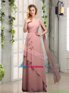 One Shoulder Empire 2015 Mother Dresses with Ruching