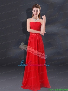 2015 Ruching Empire Mother Dresses with Belt