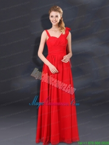 2015 Ruching Empire Mother Dress for Quinceanera with Asymmetrical