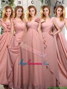 Empire Ruching 2015 Sturning Mother Dress for Quinceanera in Peach