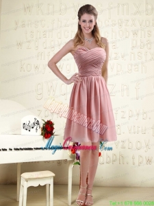 Fitted Sweetheart Empire Chiffon Mother Dress for Quinceanera with Ruching