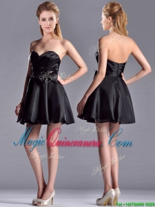 Exquisite Bowknot Organza Short Dama Dress with Zipper Up