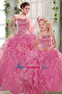 Perfect Beading and Ruffles Ball Gown 2015 Princesita Dress