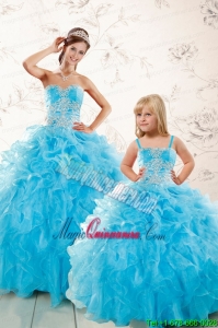 Aqua Blue Ball Gown Sweetheart Beading Princesita Dresses