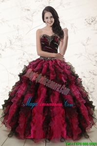 Beautiful Multi Color 2015 Quinceanera Dresses with Sweetheart
