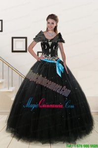 Most Popular Appliques and Beading Quinceanera Dresses in Black