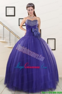 2015 Elegant Sweetheart Quinceanera Dresses with Bowknot