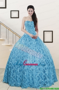 2015 Beautiful Sweetheart Ball Gown Quinceanera Dress in Baby Blue