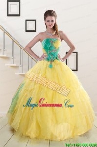 Classical Multi Color Quinceanera Dresses with Hand Made Flowers