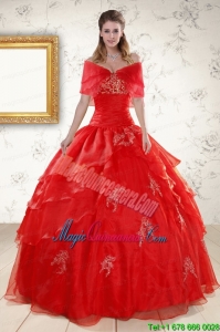 New Style Strapless Quinceanera Dresses with Appliques