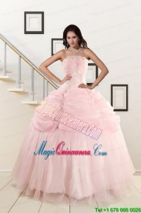 Pretty Strapless Quinceanera Dresses with Beading and Pick Ups