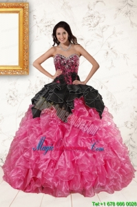 Trendy Multi Color Ball Gown Ruffled Quinceanera Dresses