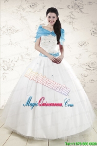 Discount White Quinceanera Dresses with Appliques