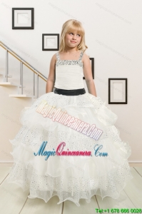 Fitting and Affordable Little Girl Pageant Dress with Beading and Ruffles